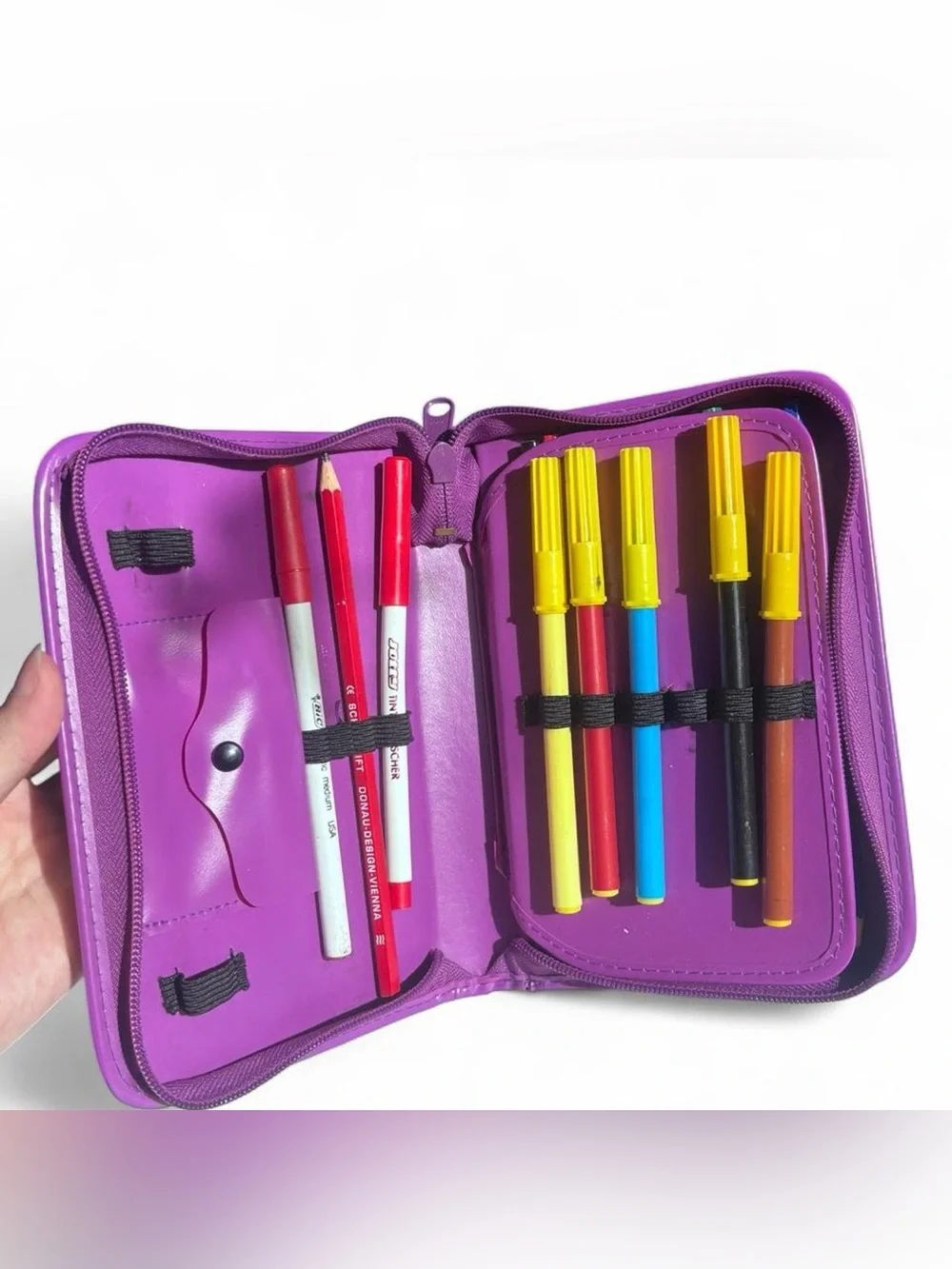 Rare Vintage 1991 Disney Mickey’s World Tour Vinyl Pencil Case Organizer